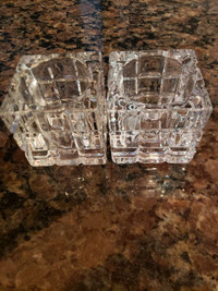 CRYSTAL CANDLE HOLDERS/ NAPKIN HOLDERS 