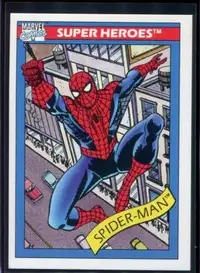 Two 1990 Marvel Spider Man Cards