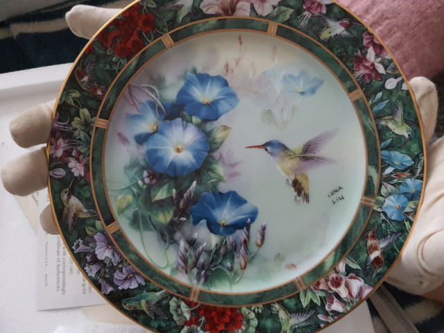 The Anna's Hummingbird by Lena Liu Decorative plate dans Art et objets de collection  à Longueuil/Rive Sud