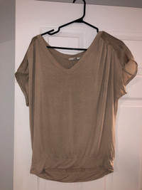 Muted Mocha Casual Top Size 