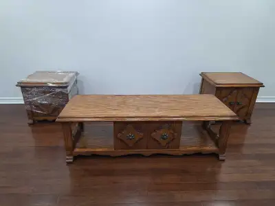 Oak wood coffee table & Side Table for sale , View more