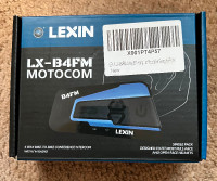 Lexin-B4FM Motorcycle 4 Way BT communication system- single pack