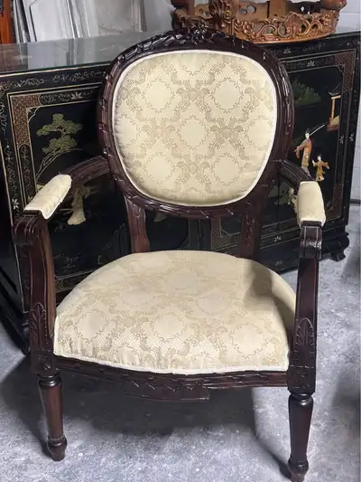 Pair of French style vintage armchairs, View more