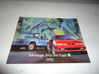 1992 JEEP & EAGLE DEALER SALES BROCHURE. SEE MY OTHER LISTINGS