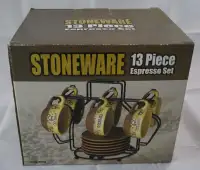 Stoneware 13 piece Expresso set