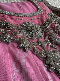 Beautiful pink and silver Anarkali suit - NEW
