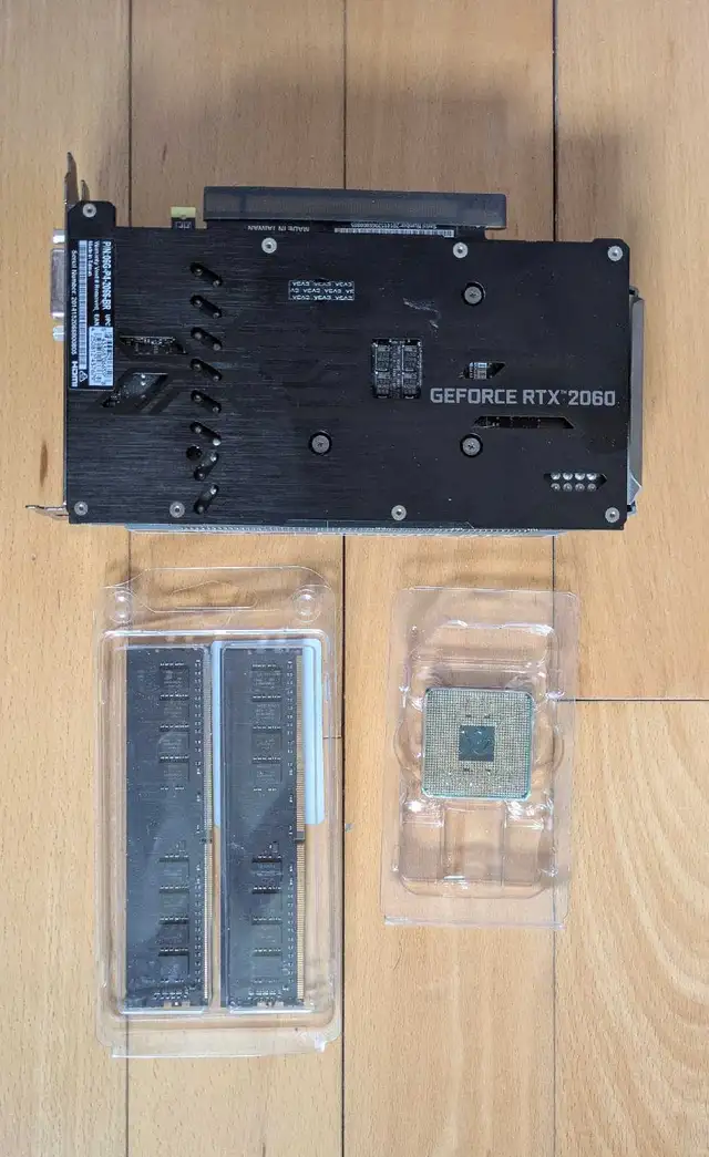 GPU/CPU/MEMORY bundle rtx 2060, ryzen 5 4500, ddr4 2400mhz 2x16 in System Components in City of Toronto - Image 3