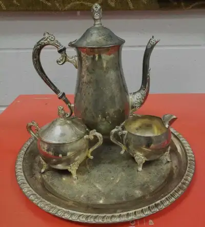 Elegance Silver Plated Tea Set, View more
