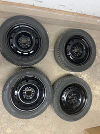 Set of 4  5x114.3 winter wheels and tires 
