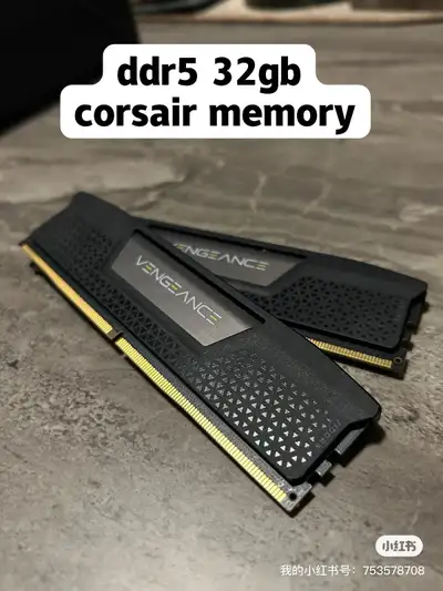 CORSAIR VENGEANCE 32GB (2x16GB) DDR5 6000MHz CL30 Desktop Memory, View more