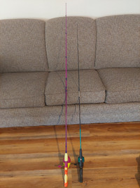 Fishing Rods, great shape53" fly rod $15, rod/reel $20ea