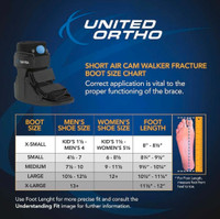 United Ortho Short Air Cam Walker fracture Boot 