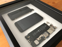 iPhone 5 teardown shadow box art