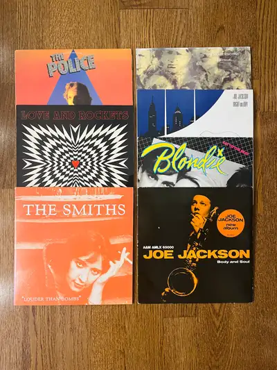 set 43: Police Blondie Love Rockets Smiths vinyl records, View more