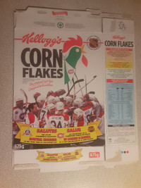 BOITE DE CEREALE CORN FLAKE DERNIERE COUPE STANLEY DU CH 1993