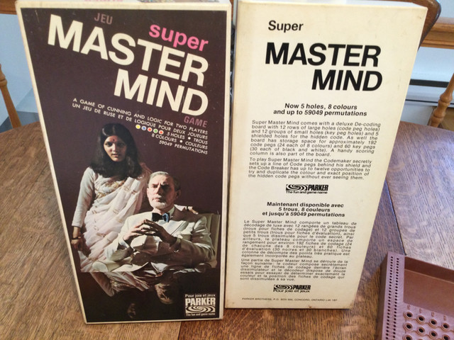 Super Mastermind an 1975 Parker jeu game vintage dans Jouets et jeux  à Laval/Rive Nord