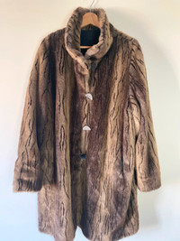 Stunning Long Faux Fur Coat