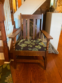 Mission Style Oak Armchair