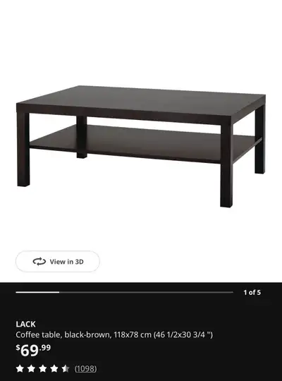 IKEA Lack Coffee Table, View more