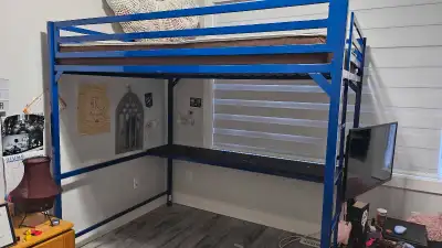 double loft bed with desk, View more