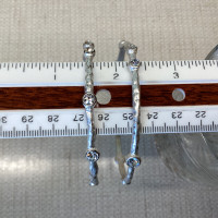 8" Silver Coloured  Metal Bracelets / Bangles