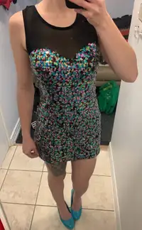 sequin dress and top 