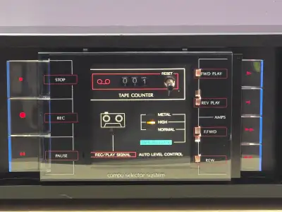 Sansui D-77R Auto Reverse Hi-Fi Stereo Cassette Deck for Sale., View more