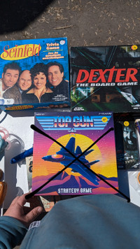 Various boardgames / card games Dexter, Seinfeld,top gun