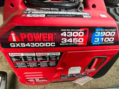 ipower 4300-watt recoil start gas propane powered light weight inverter generator with 149cc OHV Eng...