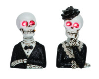 Skeleton LED Bust (set of 2) Halloween Decor NEW MINT