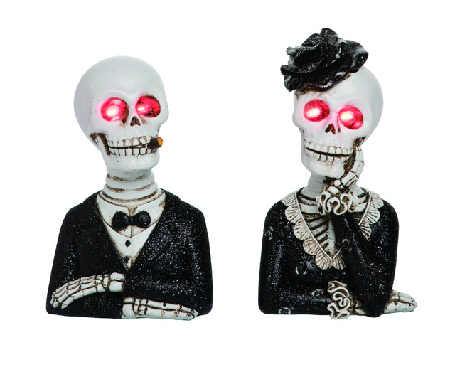 Skeleton LED Bust (set of 2) Halloween Decor NEW MINT in Toys & Games in City of Toronto