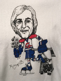 Vintage 1970s Guy Lafleur Flower Kids T Shirt Montreal Canadiens