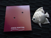 Amos Pewter Angelfish Pin
