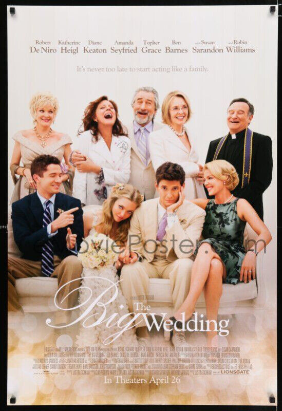 THE BIG WEDDING (2013) ORIGINAL MOVIE POSTER in Arts & Collectibles in Truro