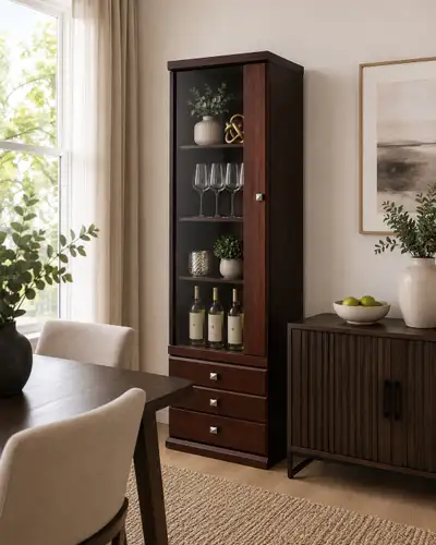 Dark Wood Display Cabinet, View more
