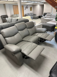 NEW IN BOX Recliner Sofa made with Real Leather