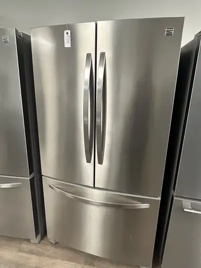 Kenmore stainless steel refrigerator, View more