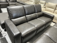 Power Reclining Leather Sofa - NEW