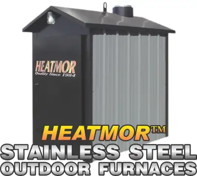 Heatmor Outdoor Wood Furnace and Underground Tubing, View more