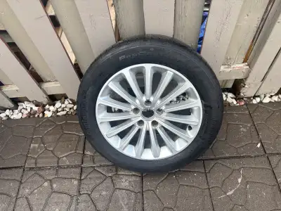 4 tires 215/55/17 with original volkswagen rims 5/112/17 rims are in perfect condition tires are goo...
