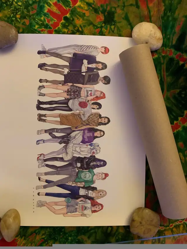 X- Women Of DC Street-Style 10x14 Art Print By Tom Moken (Nerd B64523621287043121