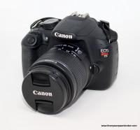 CANON EOS REBEL T5 CAMERA, LENS & CHARGER