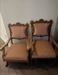 Antique 18th Century His & Hers rocker & chair, Best Offer