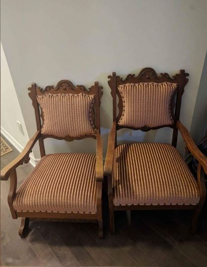 Antique 18th Century His & Hers rocker & chair, Best Offer in Arts & Collectibles in Markham / York Region