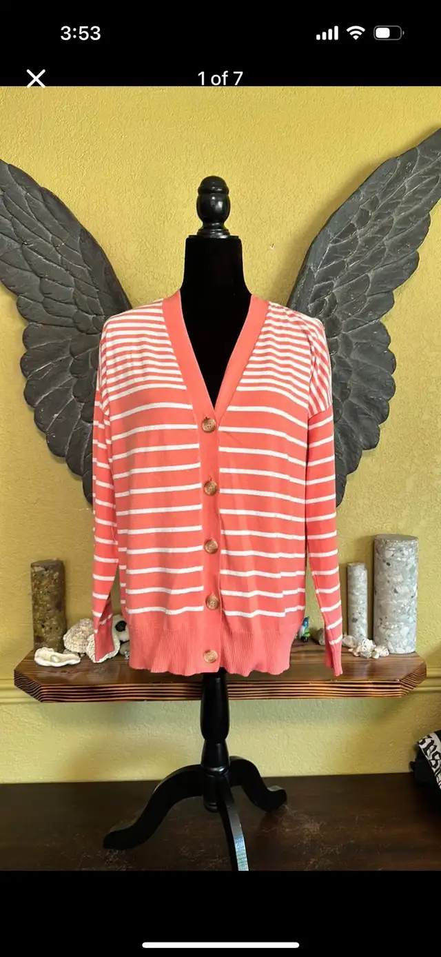 Cyrus Button Down cardigan Sweater in Women's - Tops & Outerwear in Edmonton - Image 2