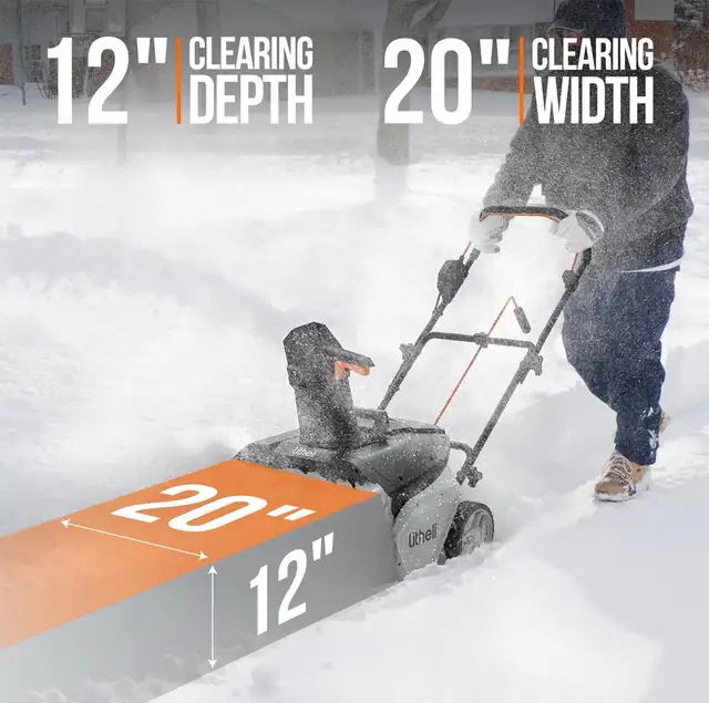 Cordless Snow Blower, 20-inch Snow Thrower  in Snowblowers in City of Toronto - Image 5