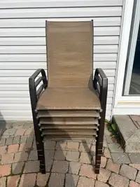 Stackable Patio Chairs x 6 
