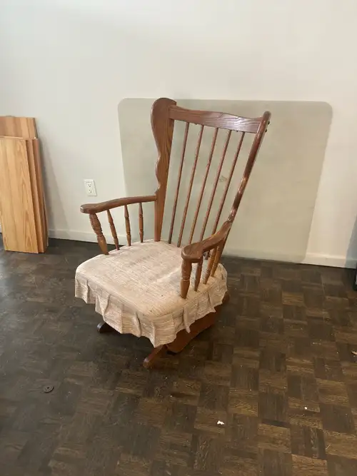 Covers need a good cleaning or replacing but chair itself is in A1 condition. Good for maternity and...