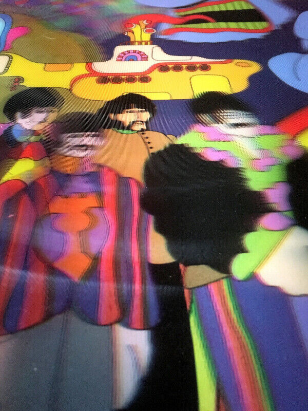 VTG 17”x 11" 3D Lenticular - The Beatles Yellow Submarine in Arts & Collectibles in Mississauga / Peel Region - Image 2
