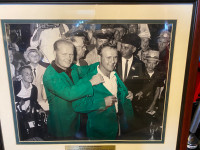 Golf collectibles of Jack Nicklaus and Arnold Palmer